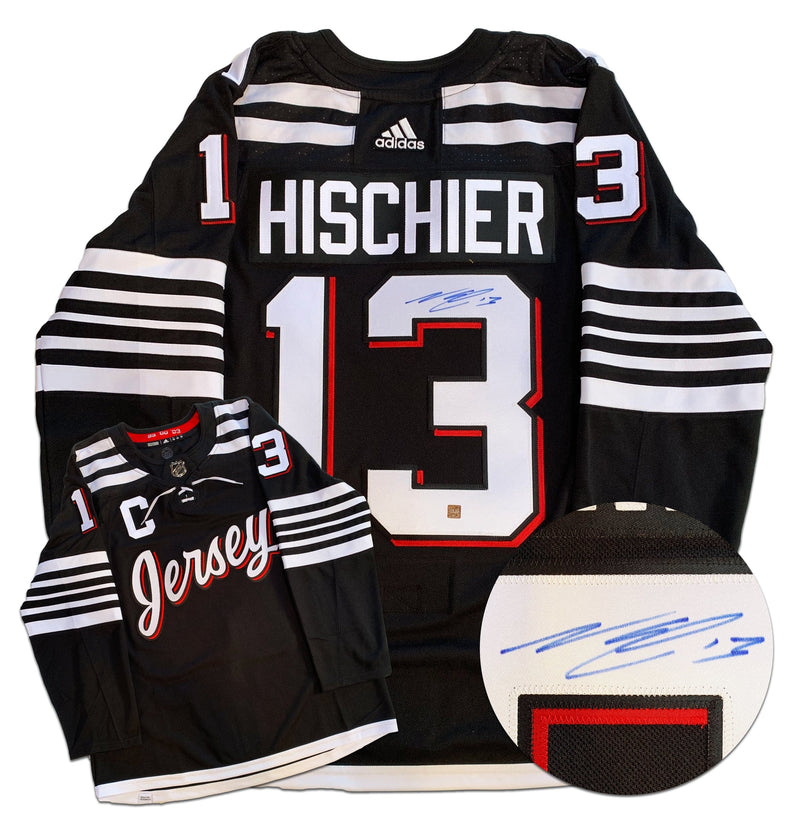 Nico Hischier New Jersey Devils Autographed Adidas Alternate Jersey CoJo Sport Collectables Inc.