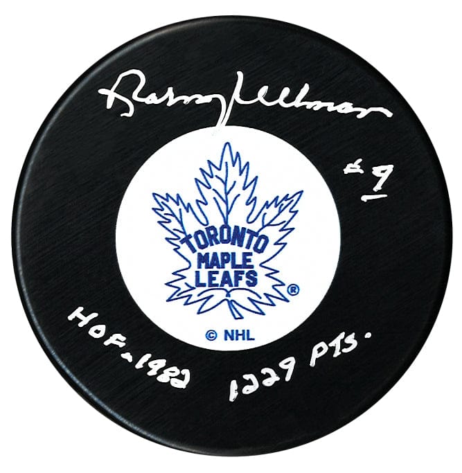Norm Ullman Autographed Toronto Maple Leafs Dual Inscribed Puck CoJo Sport Collectables Inc.