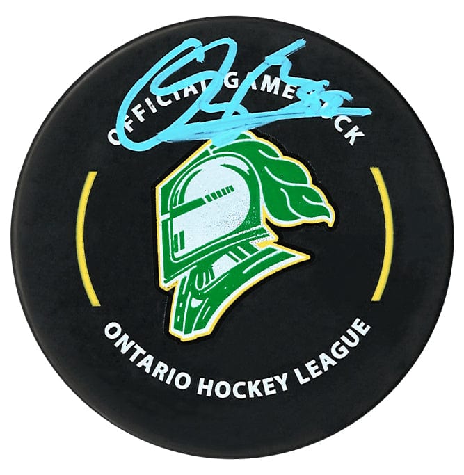 Oliver Bonk Autographed London Knights Official Puck CoJo Sport Collectables Inc.