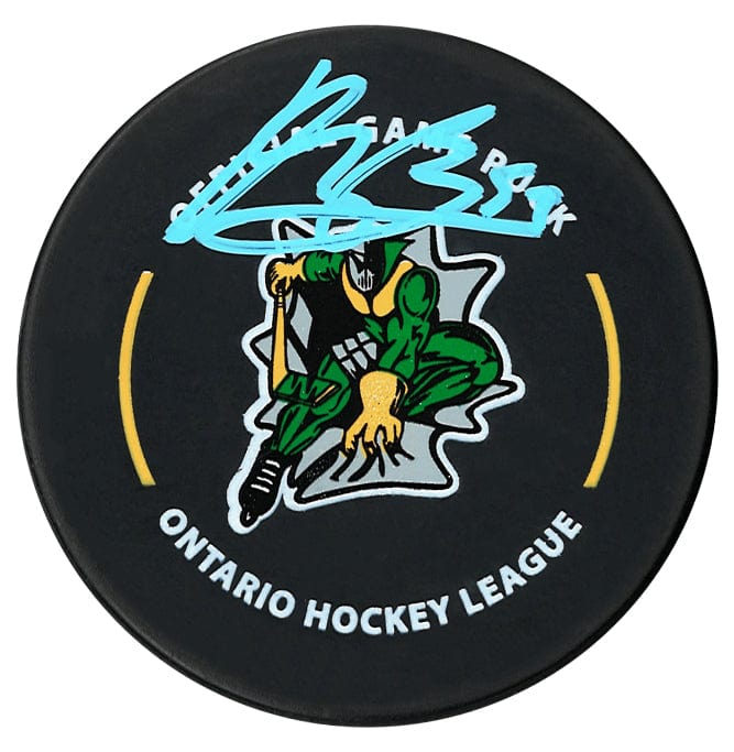 Oliver Bonk Autographed London Spider Knights Official Puck CoJo Sport Collectables Inc.