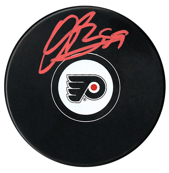 Oliver Bonk Autographed Philadelphia Flyers Puck (Orange) CoJo Sport Collectables Inc.