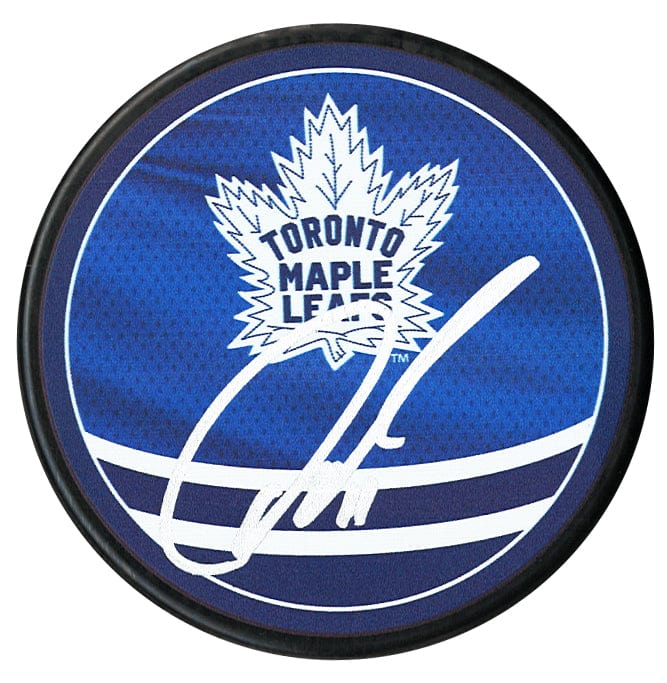 Owen Nolan Autographed Toronto Maple Leafs Reverse Retro 2.0 Puck CoJo Sport Collectables Inc.