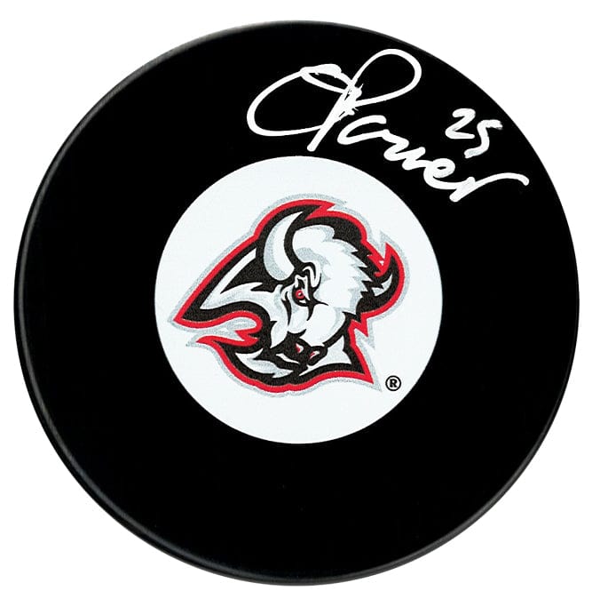 Owen Power Autographed Buffalo Sabres Goathead Logo Puck CoJo Sport Collectables Inc.