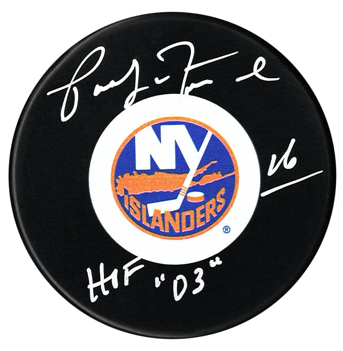 Pat LaFontaine Autographed New York Islanders HOF Inscribed Puck CoJo Sport Collectables Inc.