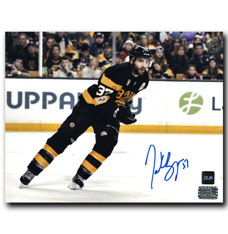 Patrice Bergeron Boston Bruins Autographed Skating 8x10 Photo