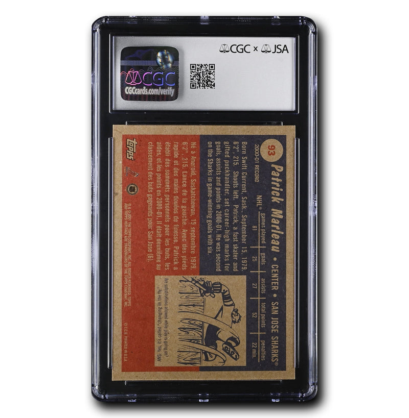 Patrick Marleau Autographed 2001-02 Topps Heritage