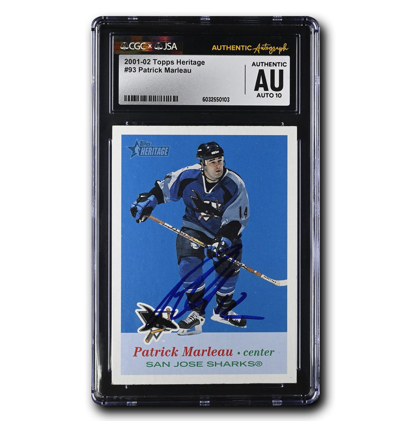 Patrick Marleau Autographed 2001-02 Topps Heritage