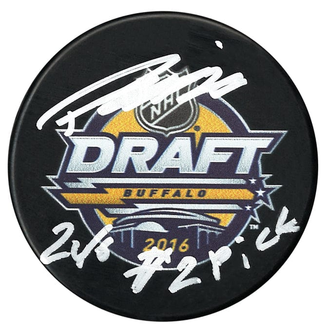 Patrik Laine Autographed 2016 NHL Draft Inscribed Puck CoJo Sport Collectables Inc.