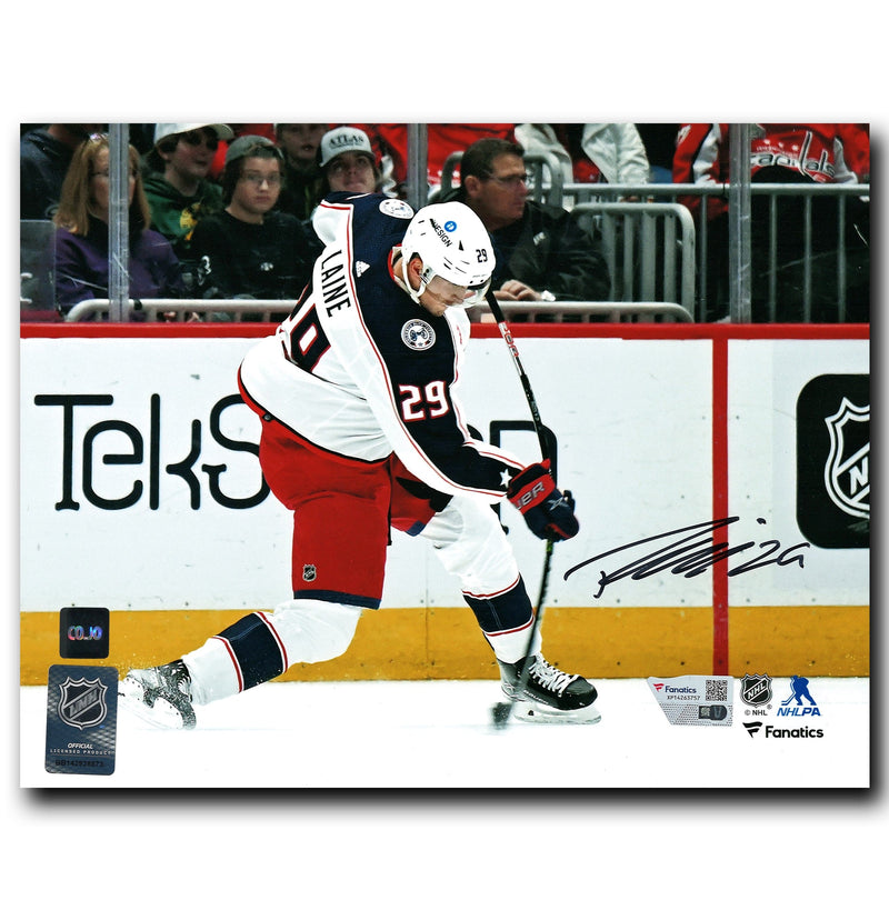 Patrik Laine Columbus Blue Jackets Autographed Shooting 8x10 Photo CoJo Sport Collectables Inc.