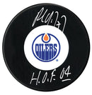 Paul Coffey Autographed Edmonton Oilers HOF Inscribed Puck CoJo Sport Collectables Inc.