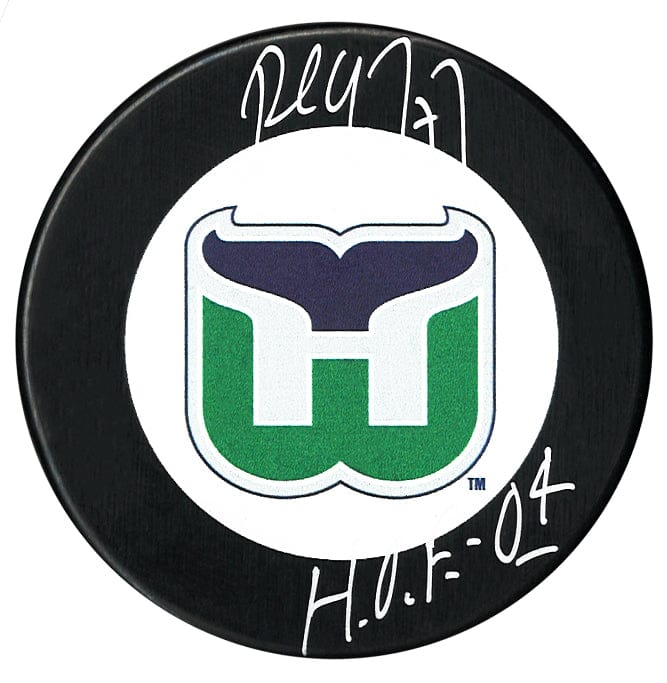 Paul Coffey Autographed Hartford Whalers HOF Inscribed Puck CoJo Sport Collectables Inc.