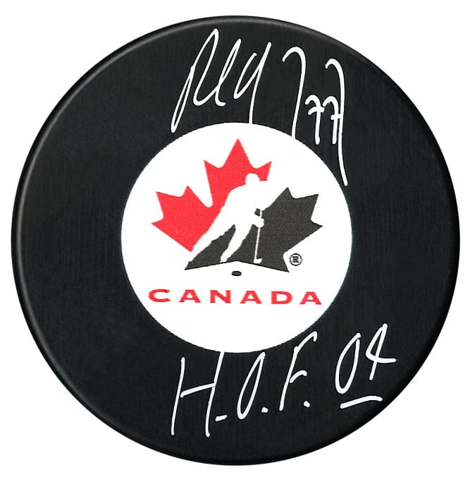 Paul Coffey Autographed Team Canada HOF Inscribed Puck CoJo Sport Collectables Inc.