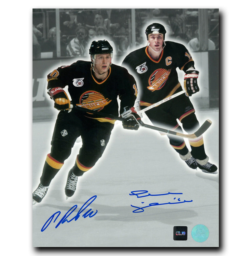 Pavel Bure and Trevor Linden Vancouver Canucks Autographed 8x10 Photo CoJo Sport Collectables Inc.
