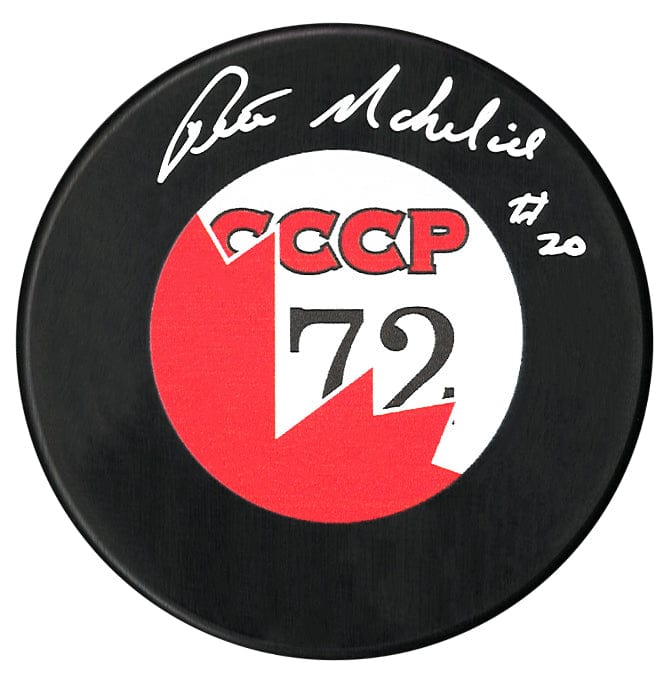 Pete Mahovlich Autographed 1972 Summit Series Puck CoJo Sport Collectables Inc.