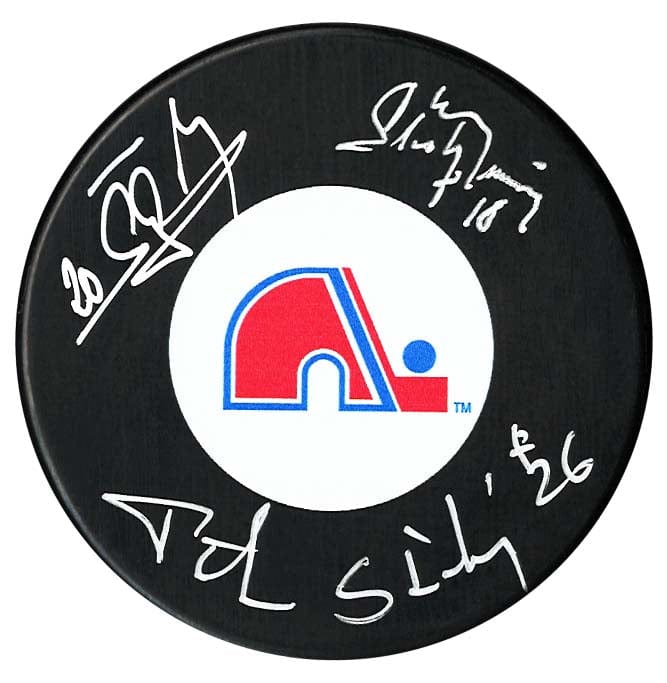 Peter Stastny, Anton Stastny, Marian Stastny Triple Autographed Quebec Nordiques Puck CoJo Sport Collectables Inc.