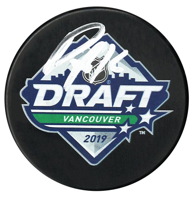 Peyton Krebs Autographed 2019 NHL Draft Puck CoJo Sport Collectables Inc.