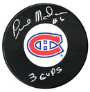 Pierre Mondou Autographed Montreal Canadiens 3 Cups Puck CoJo Sport Collectables Inc.