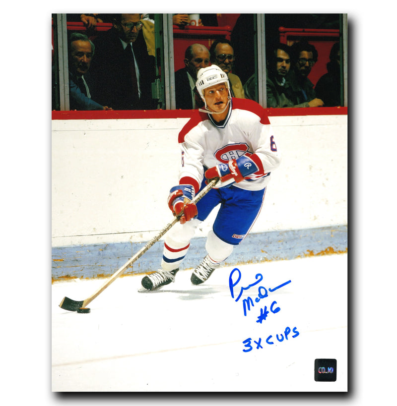 Pierre Mondou Montreal Canadiens Autographed Action 8x10 Photo