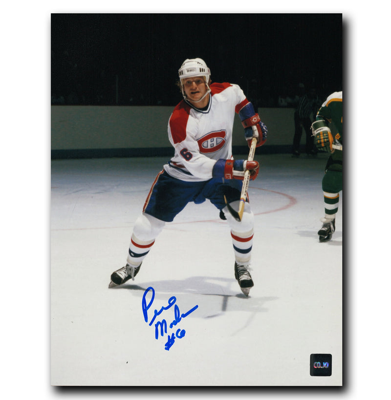 Pierre Mondou Montreal Canadiens Autographed Action MNS 8x10 Photo