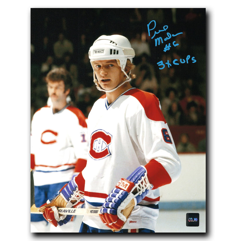 Pierre Mondou Montreal Canadiens Autographed Close-Up 8x10 Photo