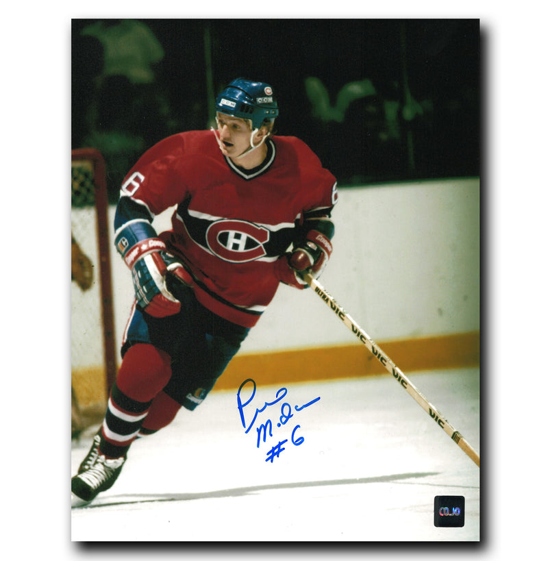 Pierre Mondou Montreal Canadiens Autographed Red 8x10 Photo