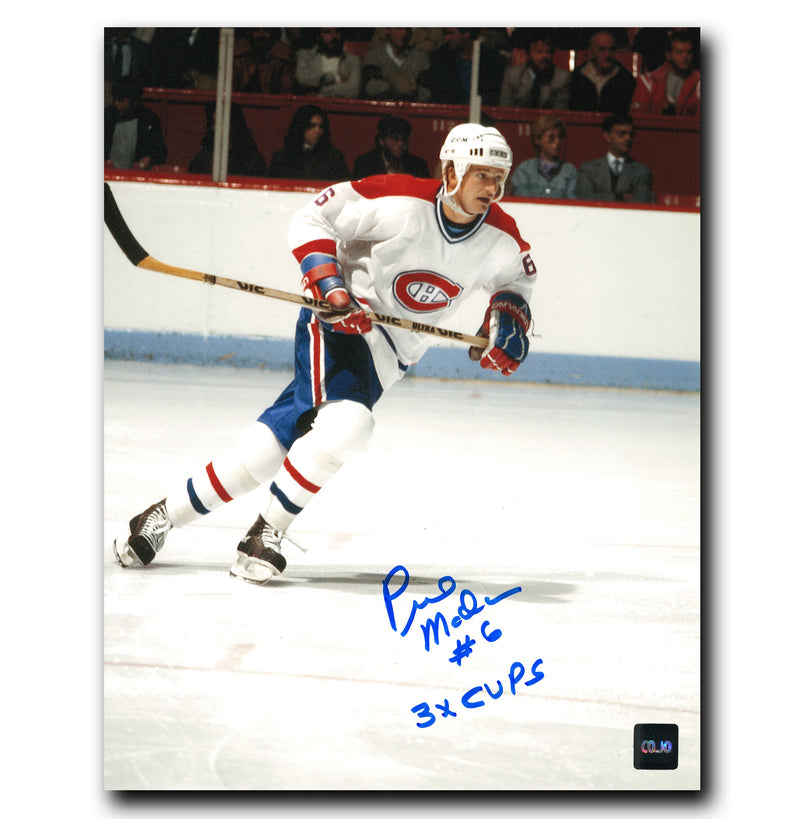 Pierre Mondou Montreal Canadiens Autographed Skating 8x10 Photo