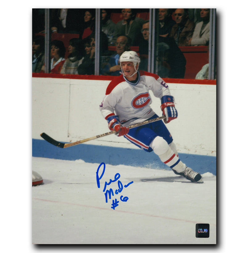 Pierre Mondou Montreal Canadiens Autographed Turning 8x10 Photo