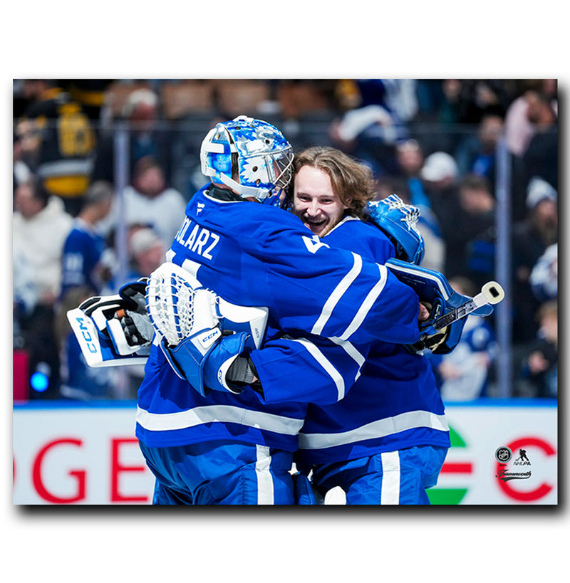 (Pre-Order) Anthony Stolarz & Dennis Hildeby Toronto Maple Leafs Dual Autographed 8x10 Photo - LIMITED TO 41 CoJo Sport Collectables Inc.