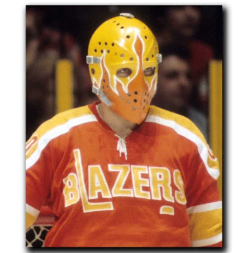 (Pre-Order) Bernie Parent Philadelphia Blazers Autographed Mask 8x10 Photo CoJo Sport Collectables Inc.