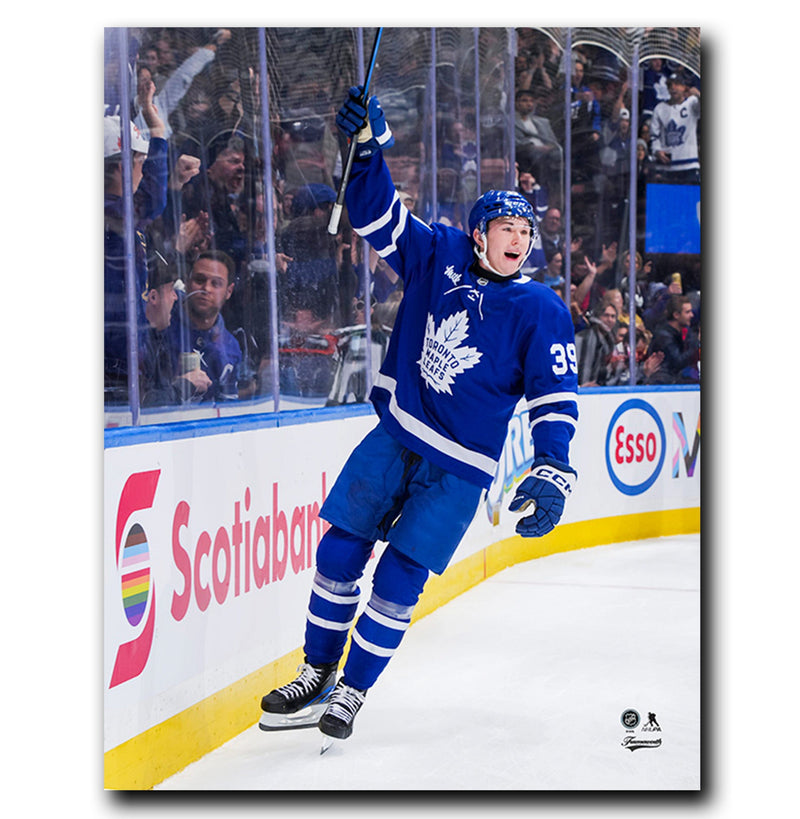 (Pre-Order) Fraser Minten Toronto Maple Leafs Autographed 1st NHL Goal 8x10 Photo (Image 2) CoJo Sport Collectables Inc.