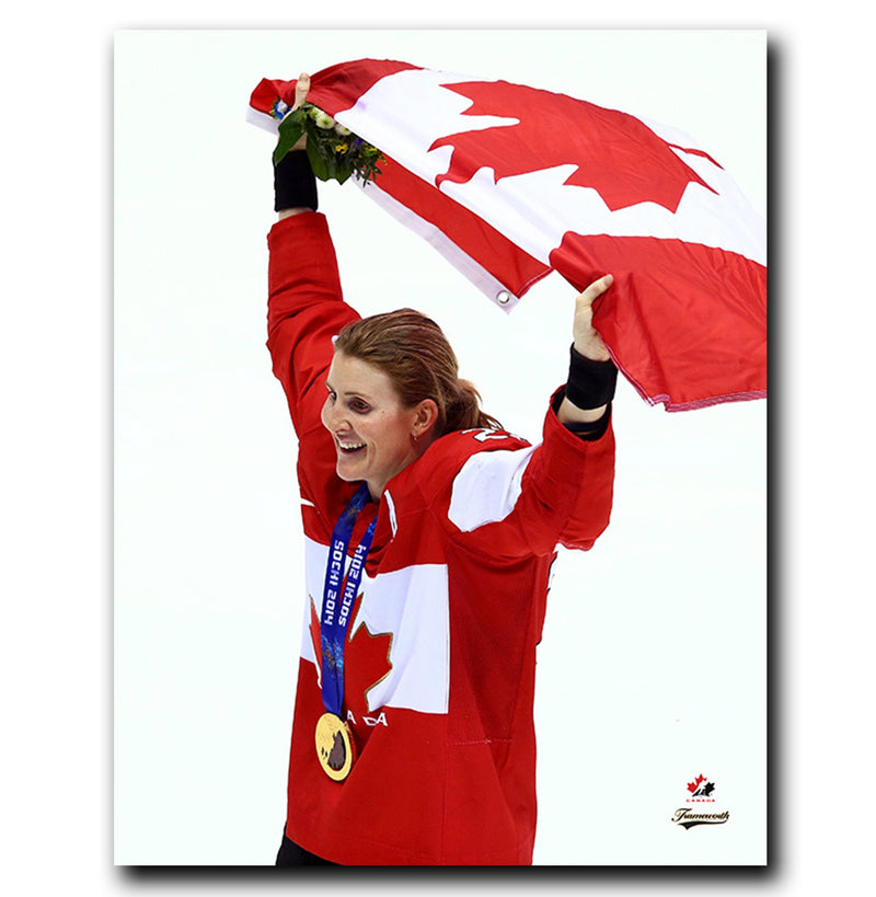 (Pre-Order) Hayley Wickenheiser Team Canada Autographed Gold Medal Celebration 8x10 Photo (Image 2)