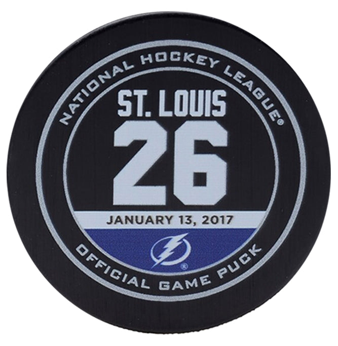 (Pre-Order) Martin St. Louis Autographed Tampa Bay Lightning Jersey Retirement Official Puck