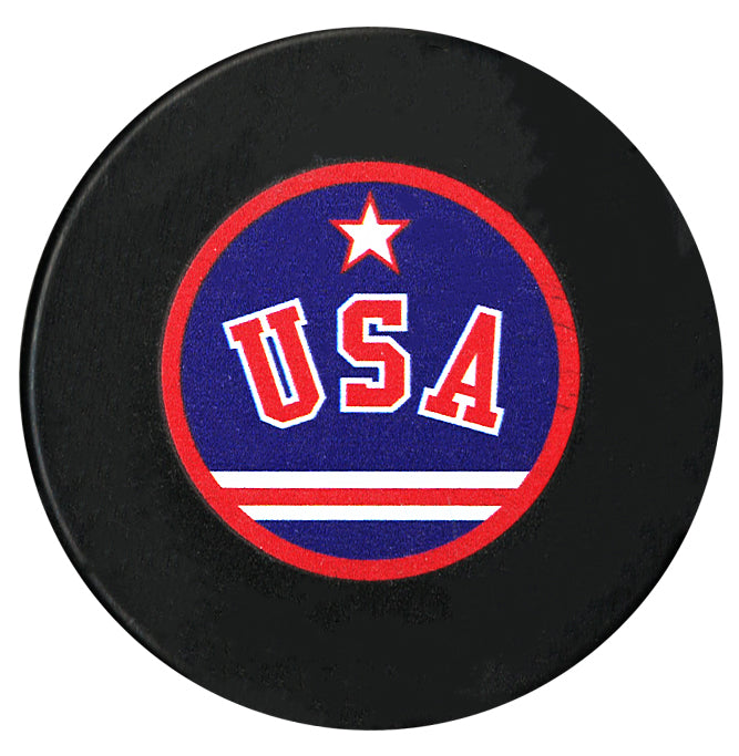 (Pre-Order) Mike Richter Autographed USA Hockey Puck (Dark)