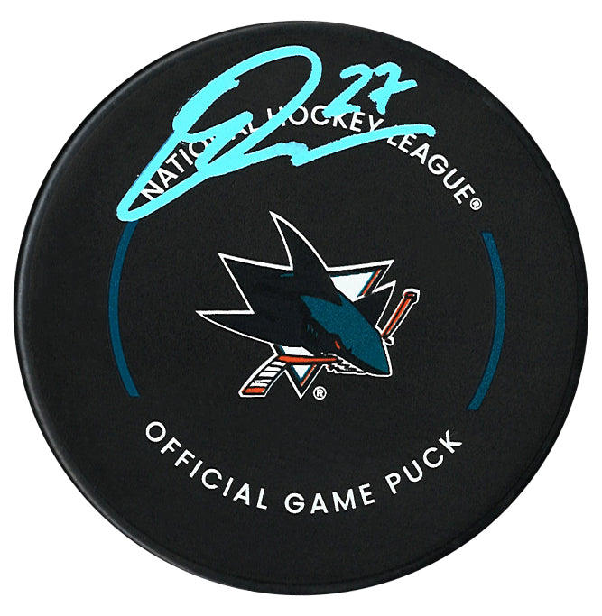 Quentin Musty Autographed San Jose Sharks Official Puck