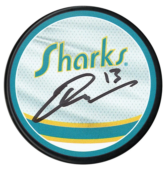 Quentin Musty Autographed San Jose Sharks Reverse Retro 2.0 Puck CoJo Sport Collectables Inc.