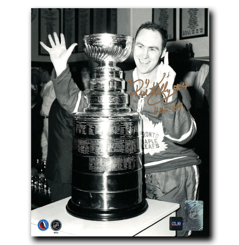 Red Kelly Toronto Maple Leafs Autographed Stanley Cup 8x10 Photo CoJo Sport Collectables Inc.