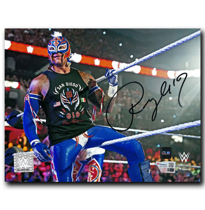 Rey Mysterio WWE Autographed Ring 8x10 Photo CoJo Sport Collectables Inc.