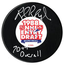 Rob Blake Autographed 1988 NHL Draft Inscribed Puck CoJo Sport Collectables Inc.