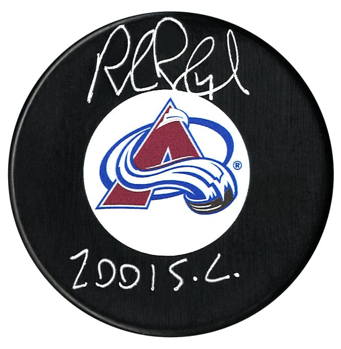 Rob Blake Autographed Colorado Avalanche 2001 SC Inscribed Puck CoJo Sport Collectables Inc.