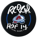 Rob Blake Autographed Colorado Avalanche HOF Inscribed Official Puck CoJo Sport Collectables Inc.