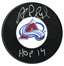 Rob Blake Autographed Colorado Avalanche HOF Inscribed Puck CoJo Sport Collectables Inc.