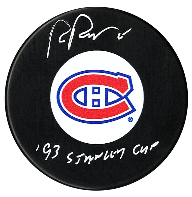 Rob Ramage Autographed Montreal Canadiens Stanley Cup Inscribed Puck CoJo Sport Collectables Inc.