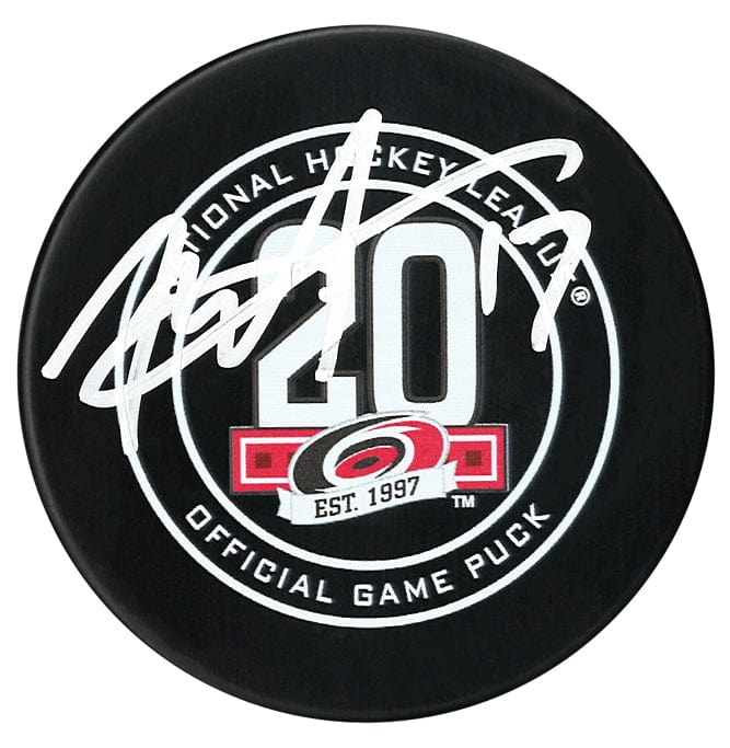 Rod Brind'Amour Autographed Carolina Hurricanes 20th Anniversary Official Puck (Silver) CoJo Sport Collectables Inc.
