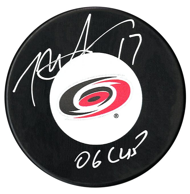 Rod Brind'Amour Autographed Carolina Hurricanes Stanley Cup Inscribed Puck CoJo Sport Collectables Inc.
