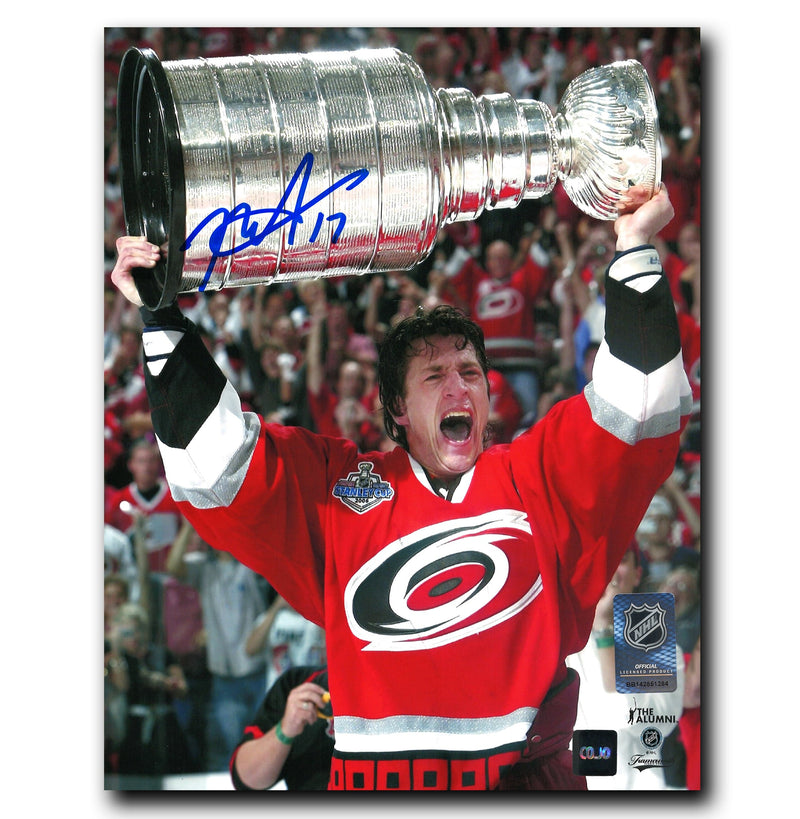Rod Brind'Amour Carolina Hurricanes Autographed Stanley Cup 8x10 Photo CoJo Sport Collectables Inc.
