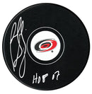 Ron Francis Autographed Carolina Hurricanes HOF Inscribed Puck (Small Logo) CoJo Sport Collectables Inc.