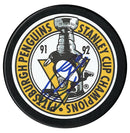 Ron Francis Autographed Pittsburgh Penguins 1992 Stanley Cup Champions Puck CoJo Sport Collectables Inc.
