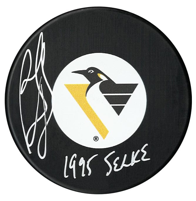 Ron Francis Autographed Pittsburgh Penguins Retro Logo Selke Inscribed Puck CoJo Sport Collectables Inc.