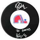 Ron Tugnutt Autographed Quebec Nordiques 70 Save Game Inscribed Puck CoJo Sport Collectables Inc.