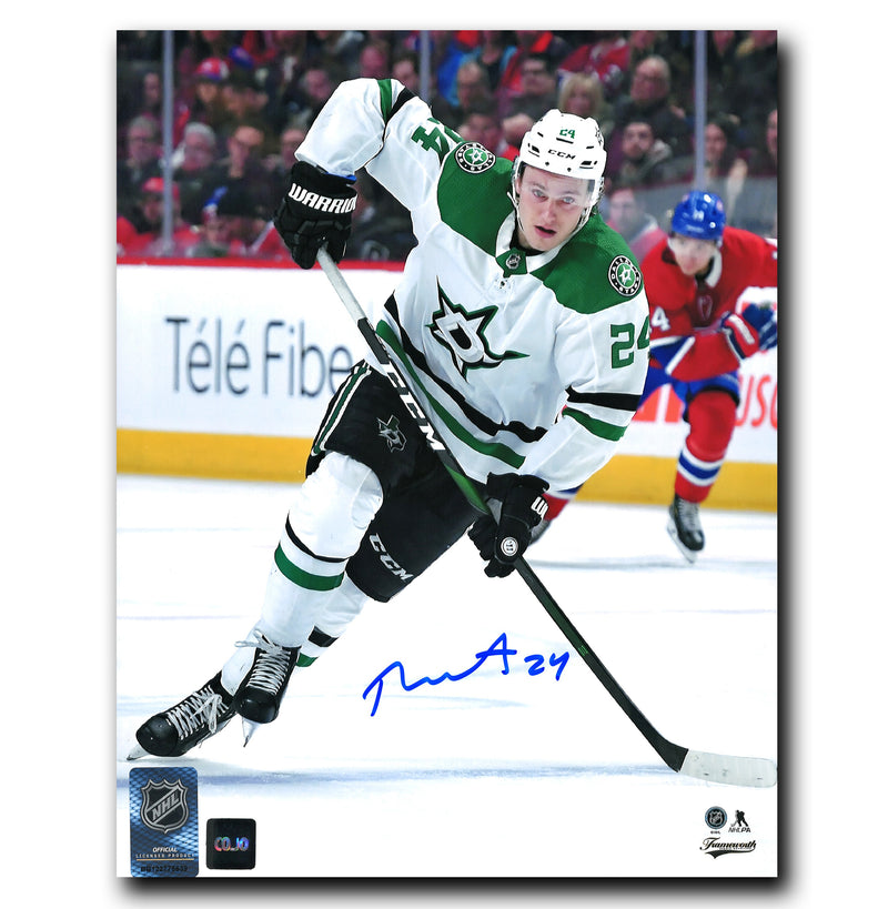 Roope Hintz Dallas Stars Autographed Away 8x10 Photo